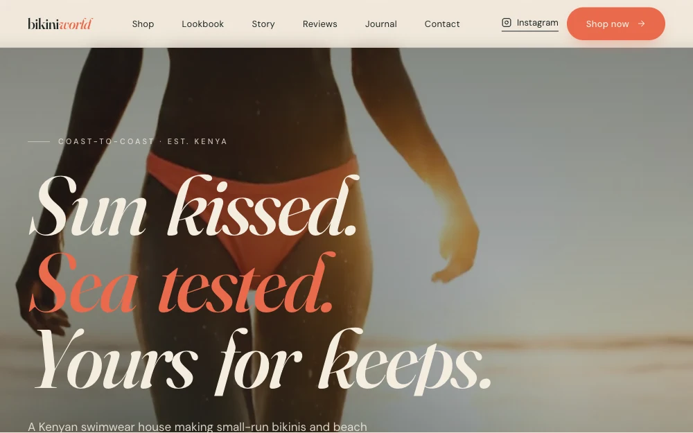 Bikini World — a Kenyan coast swimwear store we built